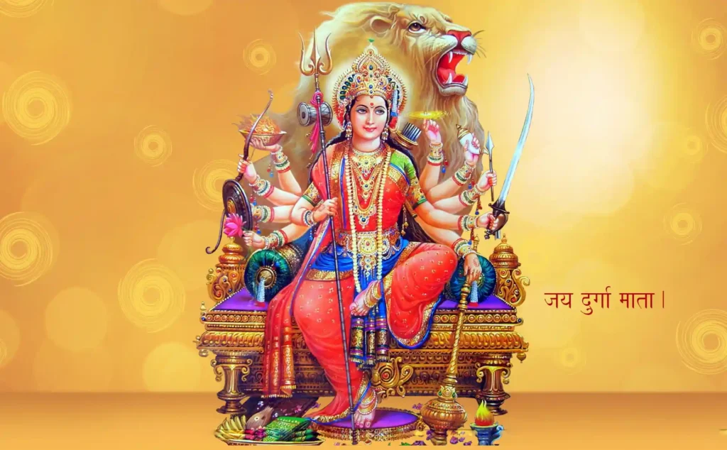 durga maa with lion images